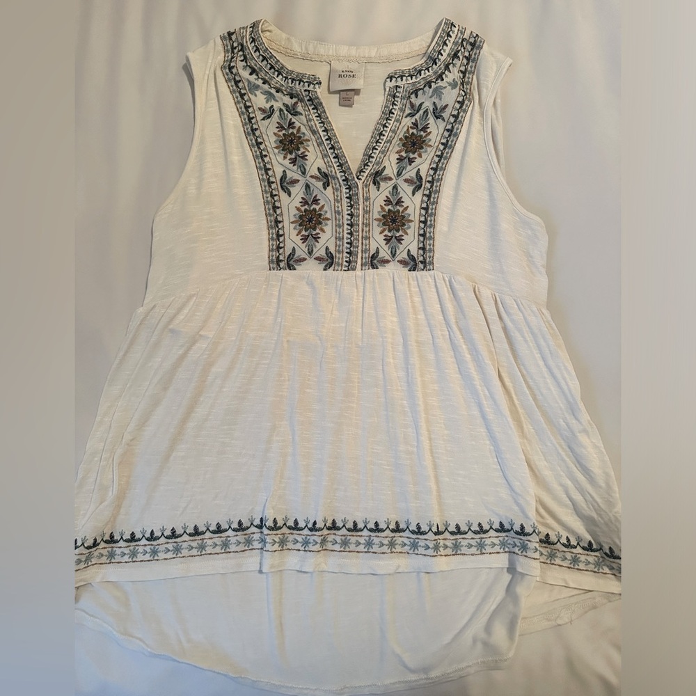 Knox Rose Embroidery Detailed Tank